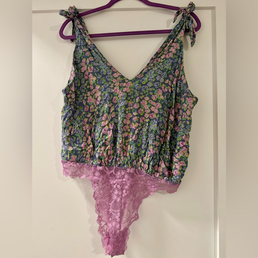Free People Floral Lace Bodysuit